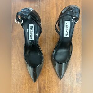 Steve Madden Clear Black Heels